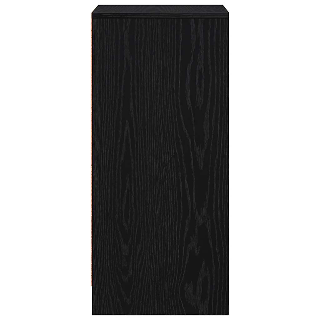 Sideboard Black Oak 29.5x34x76 cm Engineered Wood