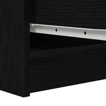 Sideboard Black Oak 29.5x34x76 cm Engineered Wood