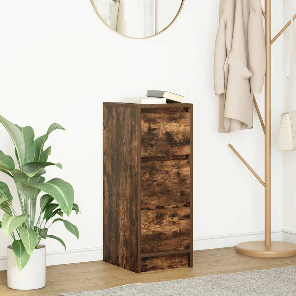 Sideboard Smoked Oak 29.5x34x76 cm Engineered Wood