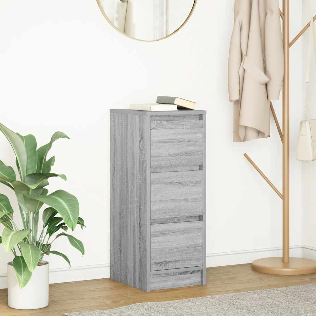 Sideboard Grey Sonoma 29.5x34x76 cm Engineered Wood
