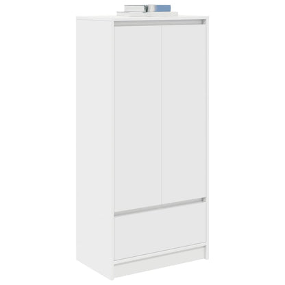 Cabinet with Drawer White 55.5x34x119.5 cm Engineered Wood