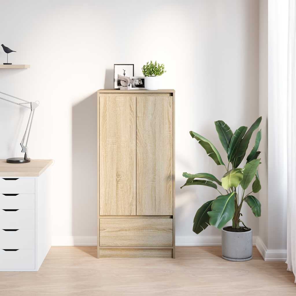 Cabinet with Drawer Sonoma Oak 55.5x34x119.5 cm Engineered Wood