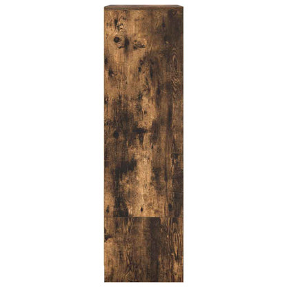 Cabinet with Drawer Smoked Oak 55.5x34x119.5 cm Engineered Wood