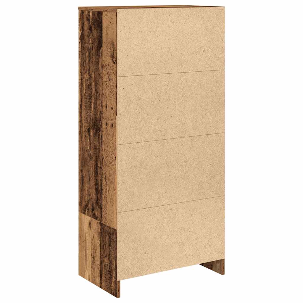 Cabinet with Drawer Old Wood 55.5x34x119.5 cm Engineered Wood