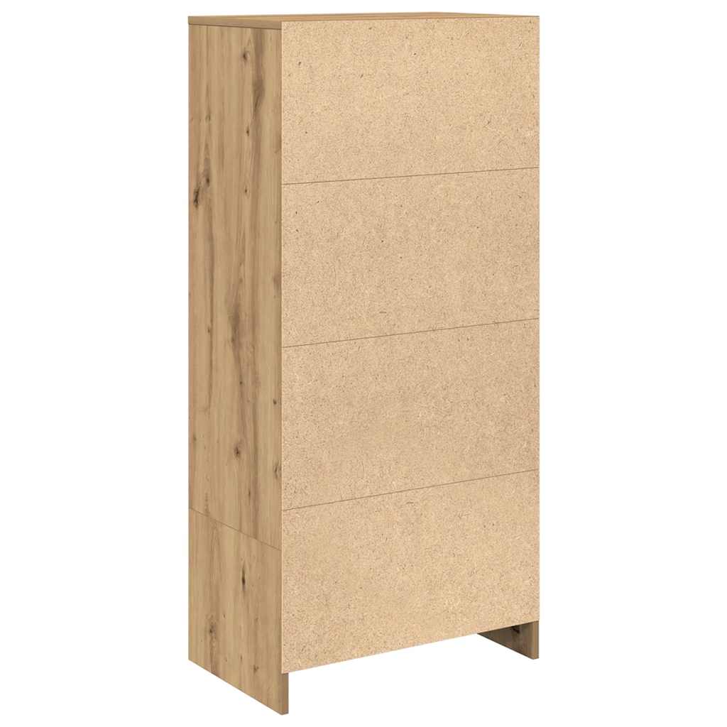 Cabinet with Drawer Artisan Oak 55.5x34x119.5 cm Engineered Wood