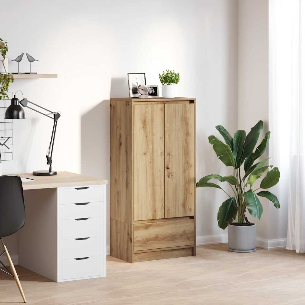 Cabinet with Drawer Artisan Oak 55.5x34x119.5 cm Engineered Wood