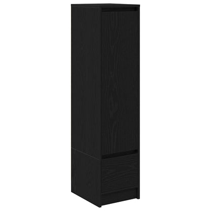 Highboard Black Oak 29,5x34x119,5 cm Engineered Wood