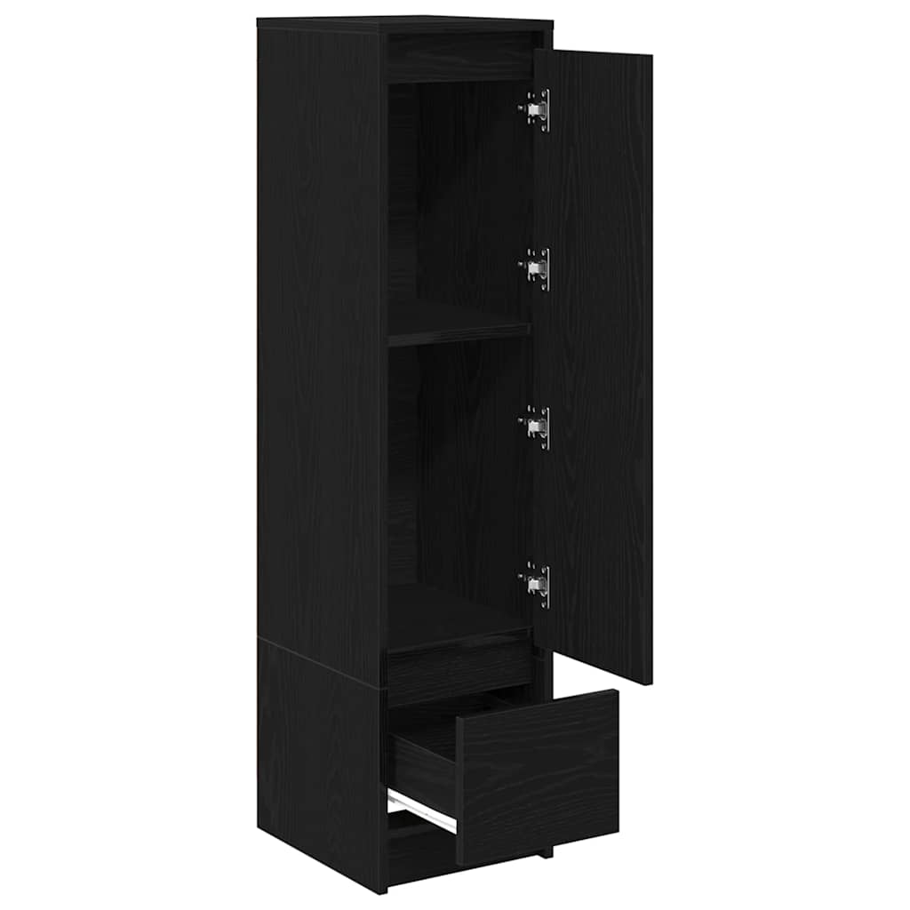 Highboard Black Oak 29.5x34x119.5 cm Engineered Wood