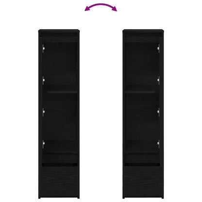 Highboard Black Oak 29.5x34x119.5 cm Engineered Wood