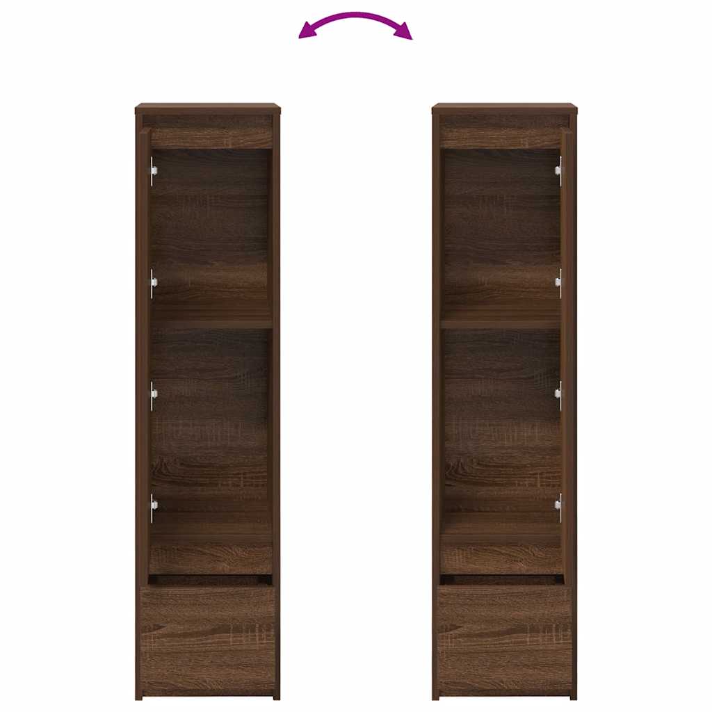 Highboard Brown Oak 29.5x34x119.5 cm Engineered Wood