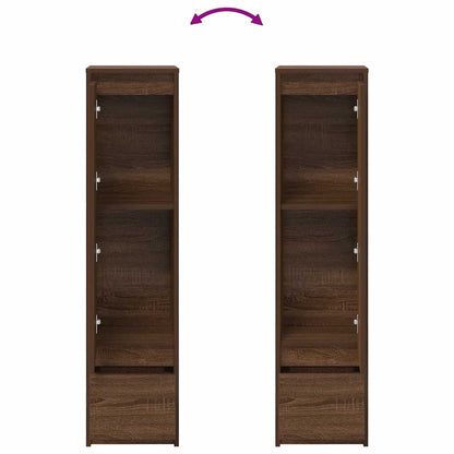 Highboard Brown Oak 29.5x34x119.5 cm Engineered Wood