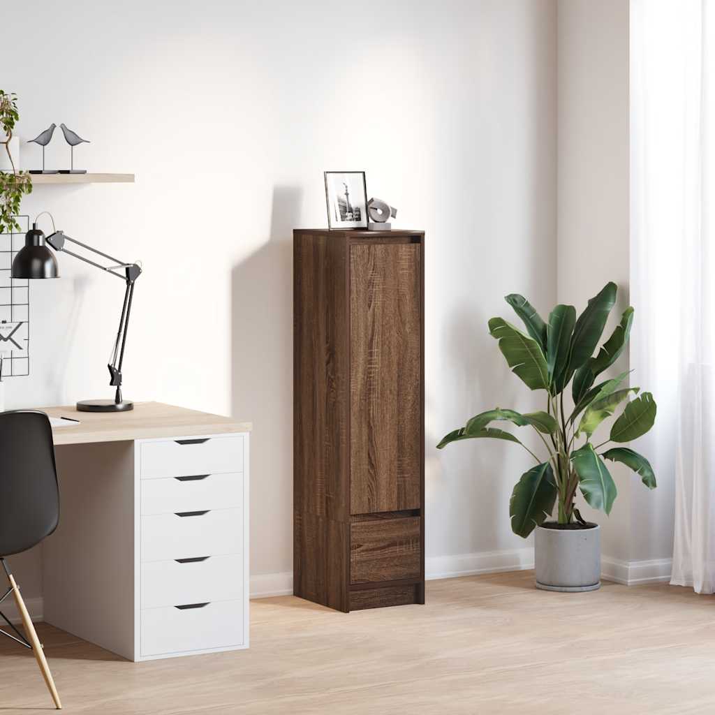 Highboard Brown Oak 29.5x34x119.5 cm Engineered Wood