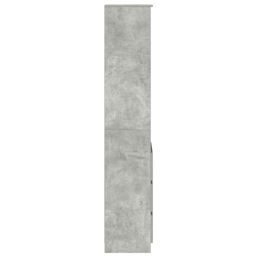 Highboard Concrete Grey 37.5x35x180 cm Engineered Wood