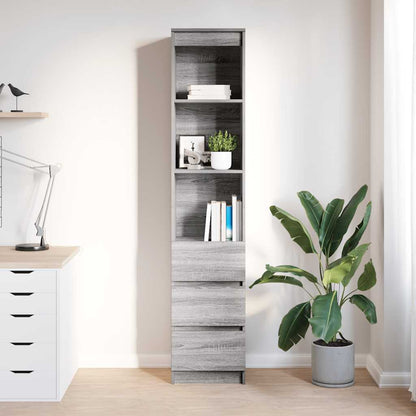 Highboard Grey Sonoma 37.5x35x180 cm Engineered Wood