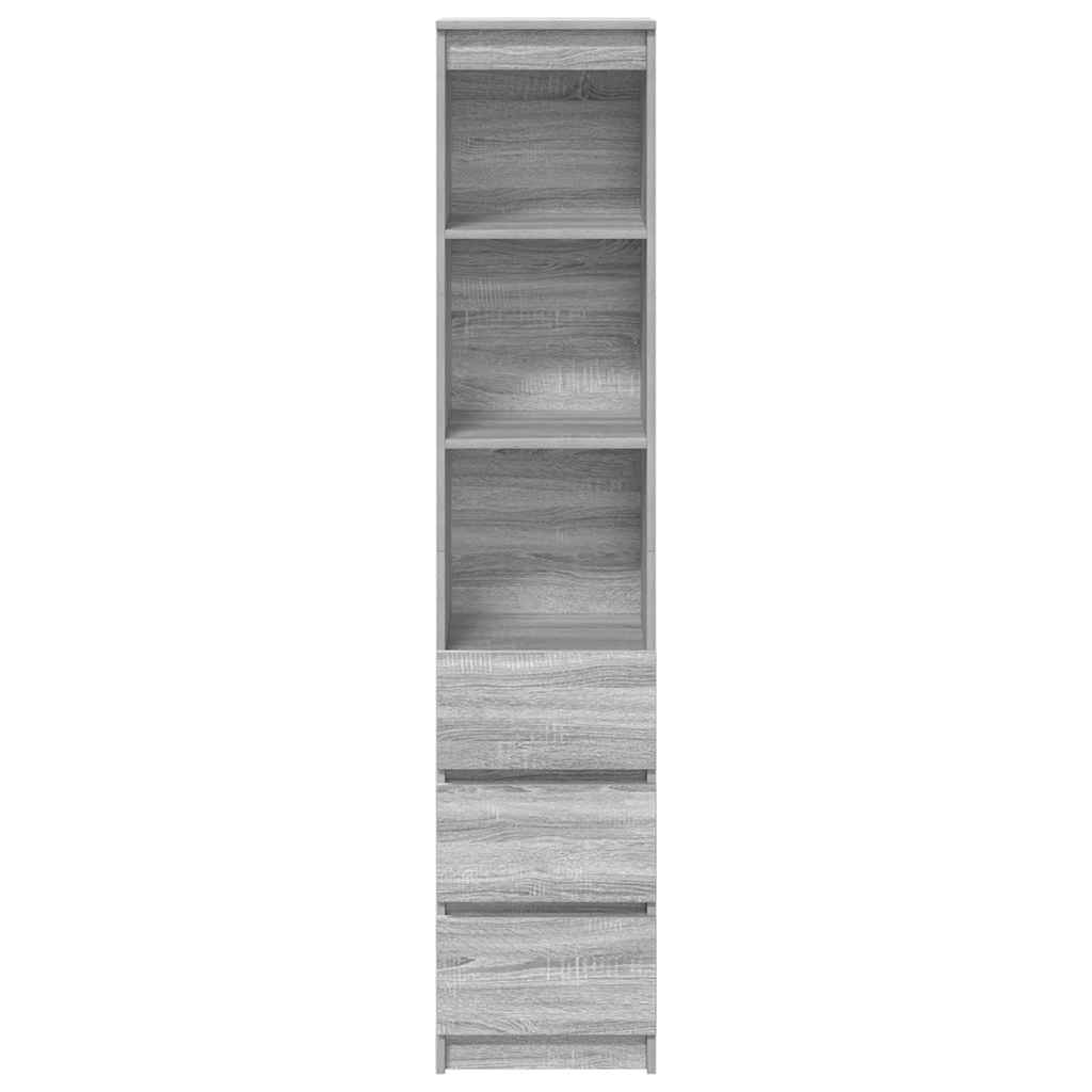 Highboard Grey Sonoma 37.5x35x180 cm Engineered Wood