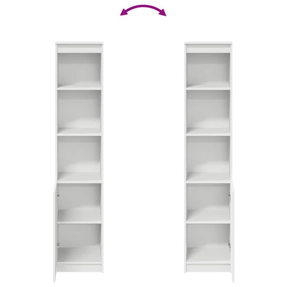 Highboard White 37.5x35x180 cm Engineered Wood
