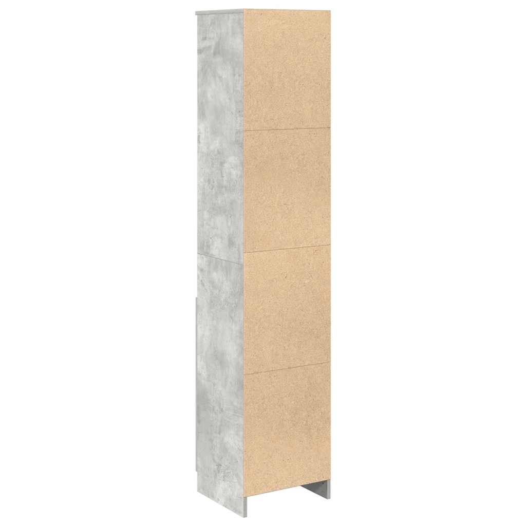 Highboard Concrete Grey 37.5x35x180 cm Engineered Wood