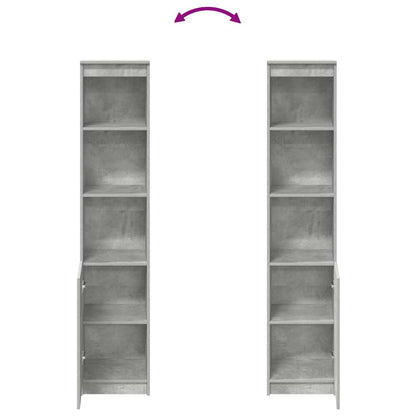 Highboard Concrete Grey 37.5x35x180 cm Engineered Wood