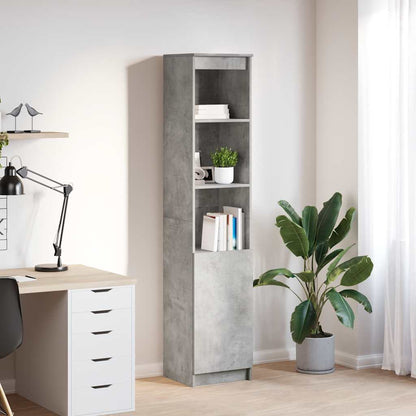 Highboard Concrete Grey 37.5x35x180 cm Engineered Wood