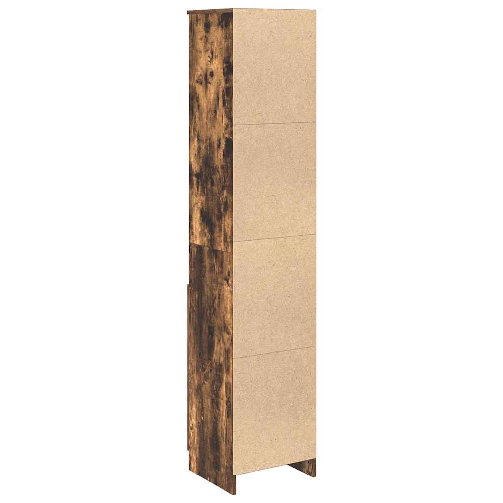 Highboard Smoked Oak 37.5x35x180 cm Engineered Wood