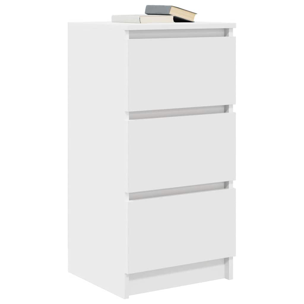 Sideboard White 37.5x35x76 cm Engineered Wood