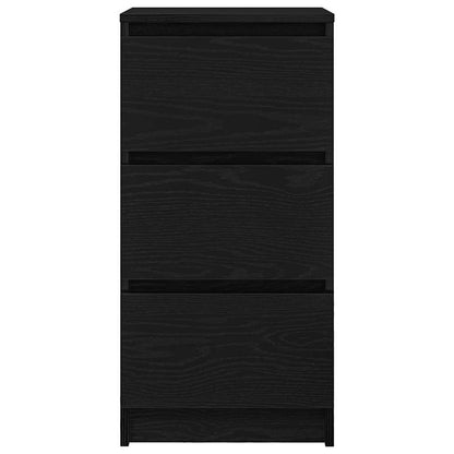 Sideboard Black Oak 37.5x35x76 cm Engineered Wood