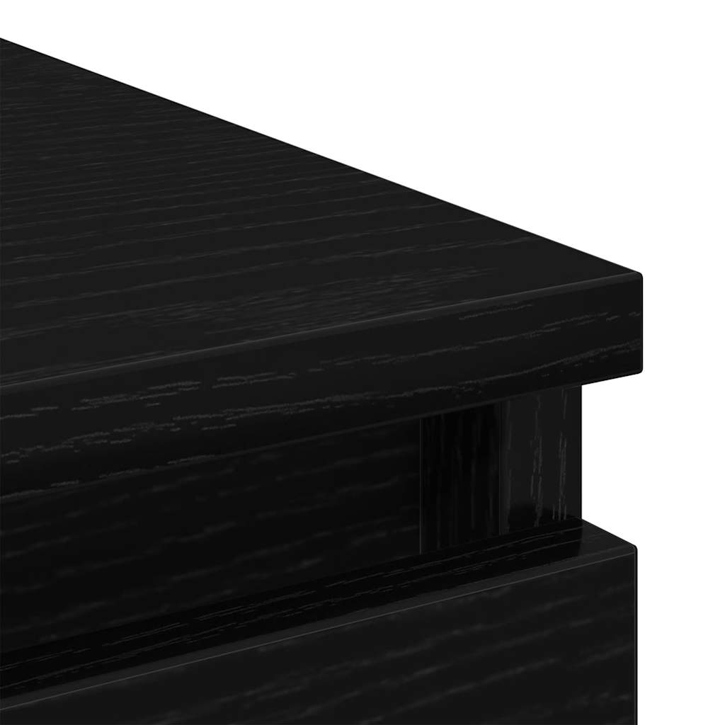 Sideboard Black Oak 37.5x35x76 cm Engineered Wood