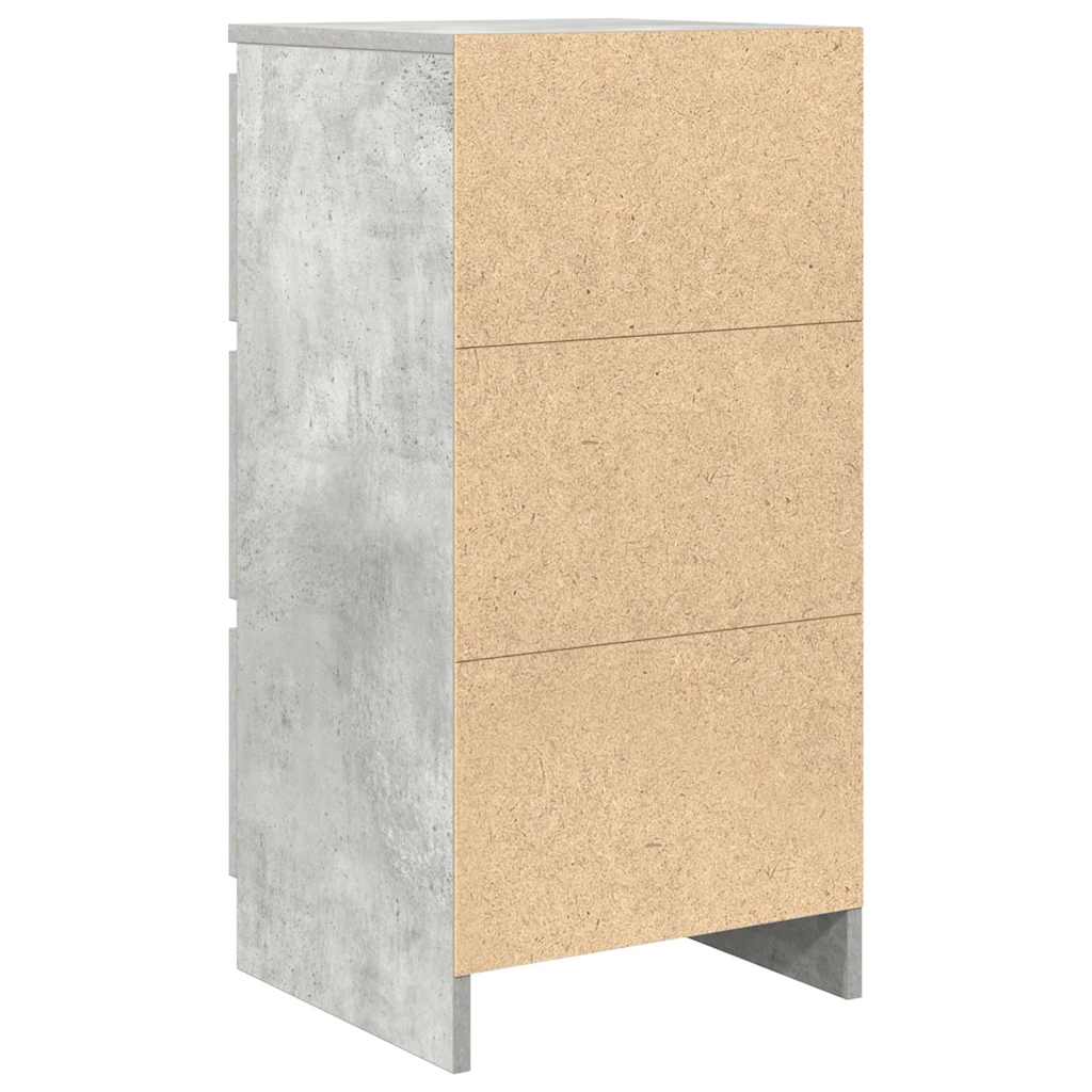 Sideboard Concrete Grey 37.5x35x76 cm Engineered Wood