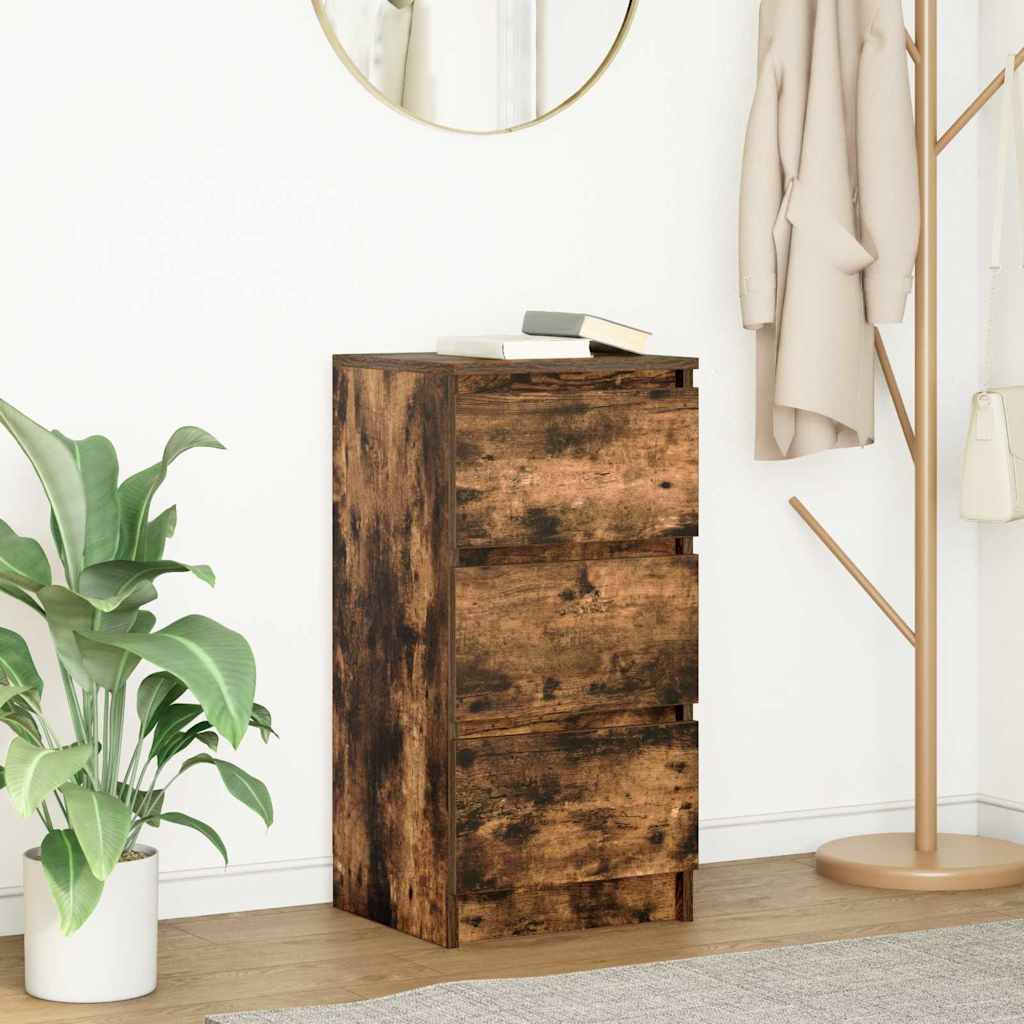 Sideboard Smoked Oak 37.5x35x76 cm Engineered Wood