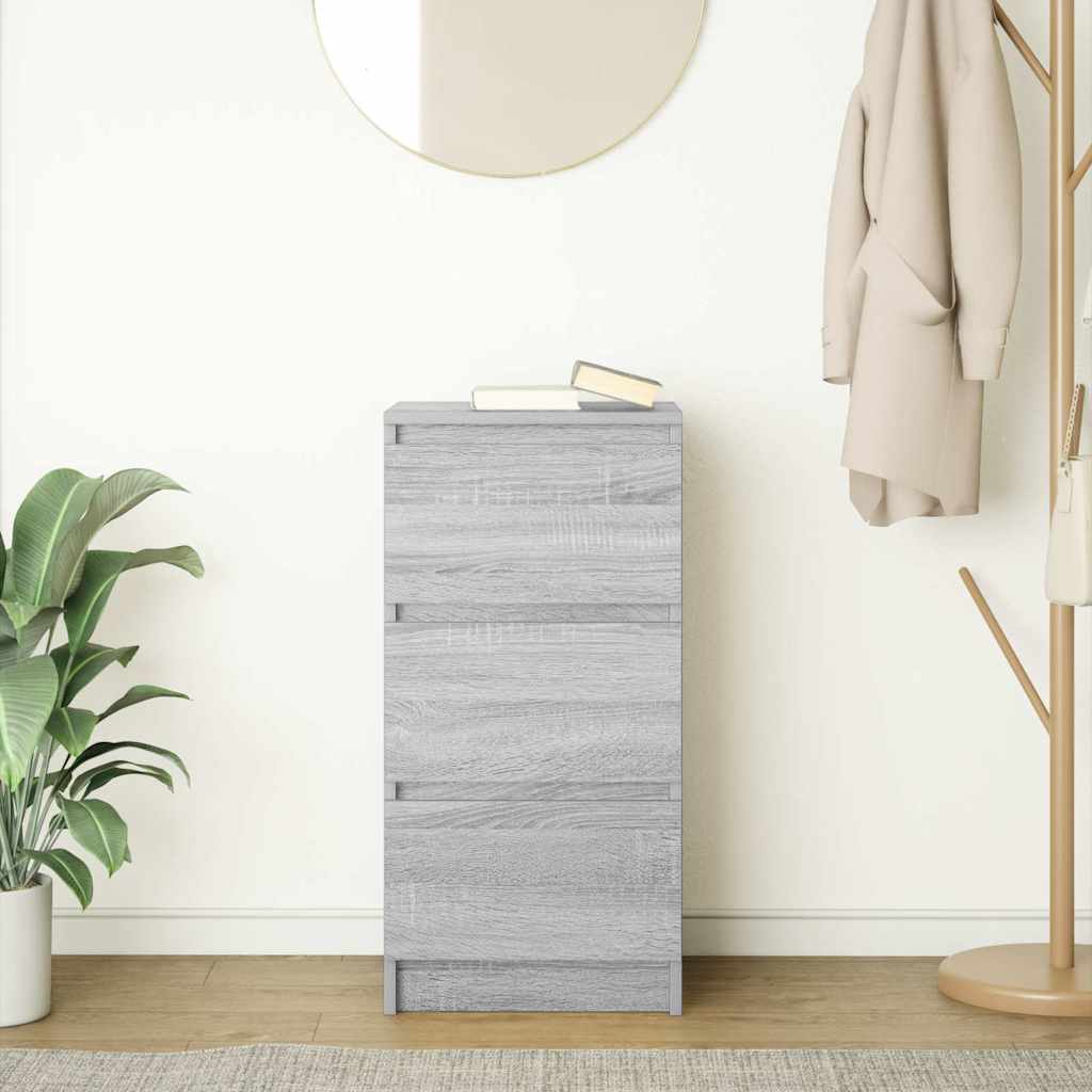 Sideboard Grey Sonoma 37.5x35x76 cm Engineered Wood