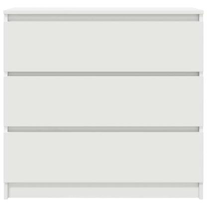 Sideboard White 80x35x76 cm Engineered Wood