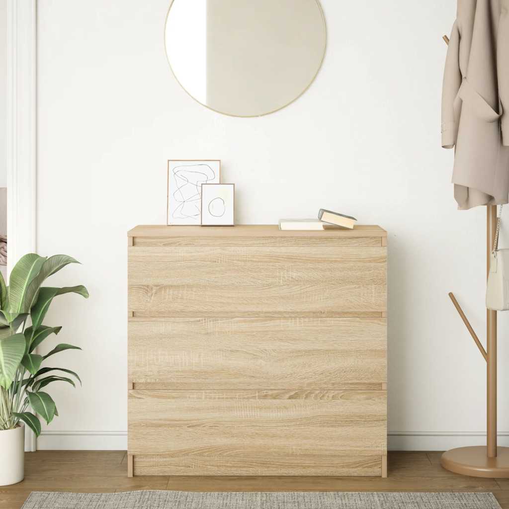 Sideboard Sonoma Oak 80x35x76 cm Engineered Wood