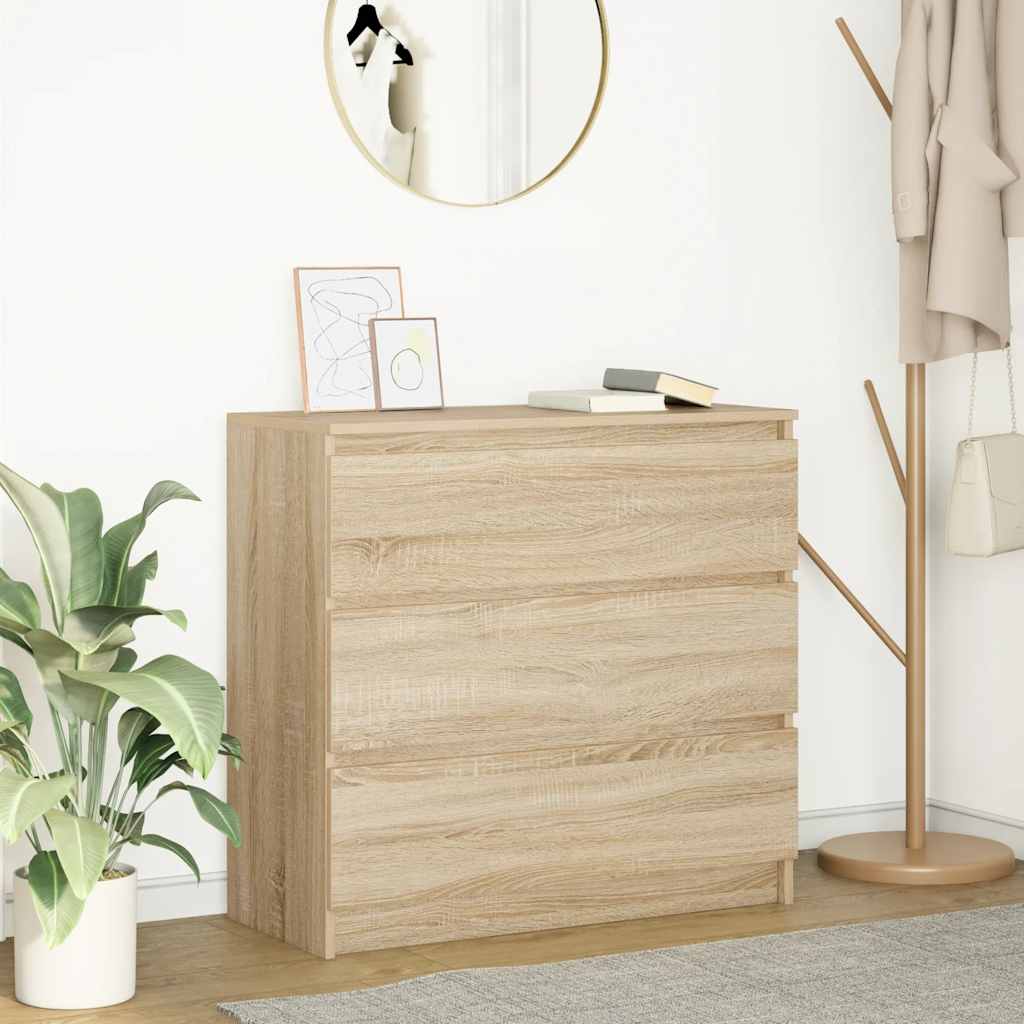 Sideboard Sonoma Oak 80x35x76 cm Engineered Wood