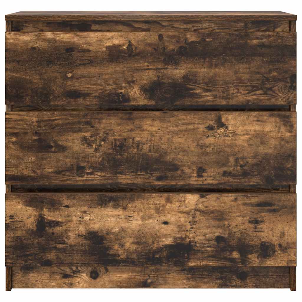 Sideboard Smoked Oak 80x35x76 cm Engineered Wood