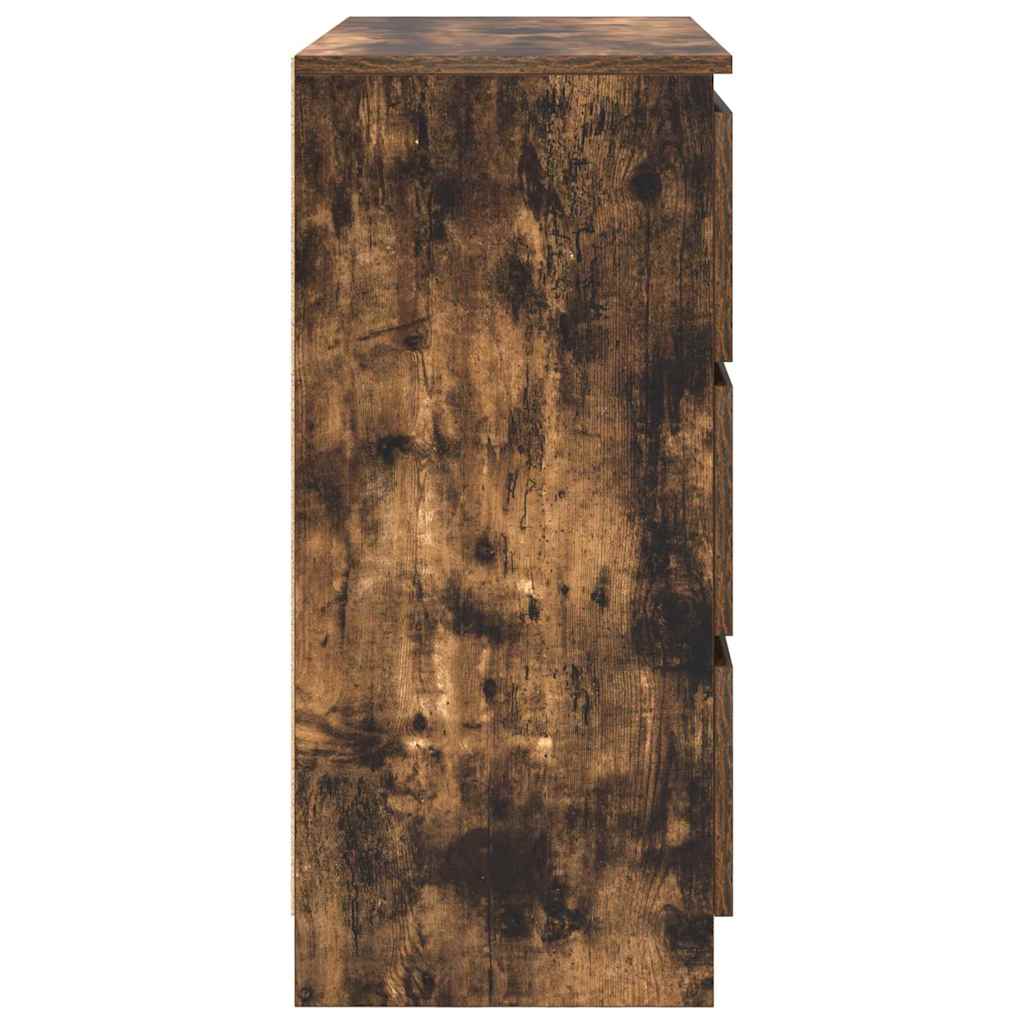 Sideboard Smoked Oak 80x35x76 cm Engineered Wood