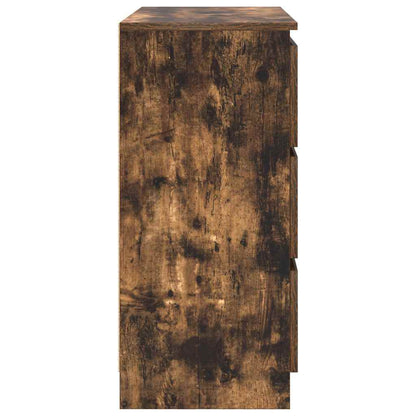 Sideboard Smoked Oak 80x35x76 cm Engineered Wood