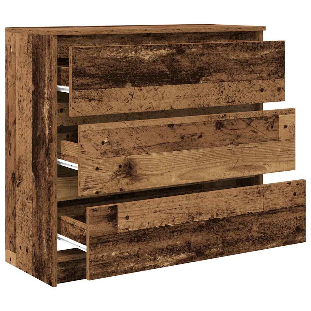Sideboard Old Wood 80x35x76 cm Engineered Wood