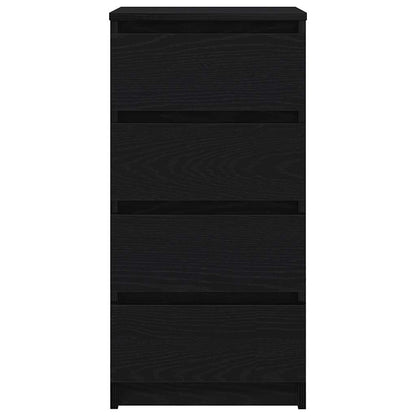 Sideboard Black Oak 37.5x35x76 cm Engineered Wood