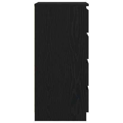 Sideboard Black Oak 37.5x35x76 cm Engineered Wood
