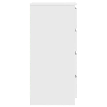 Sideboard with Drawers White 37.5x35x99 cm Engineered Wood
