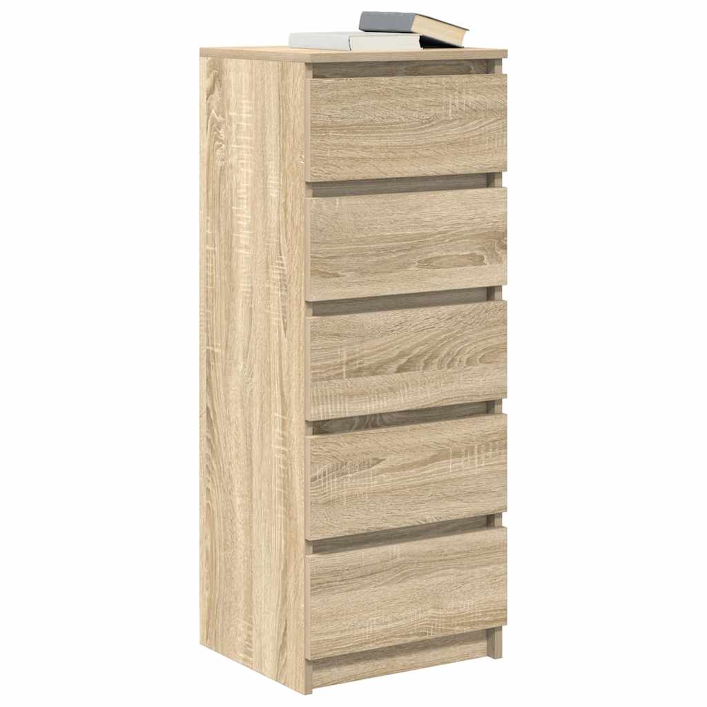 Sideboard with Drawers Sonoma Oak 37.5x35x99 cm Engineered Wood