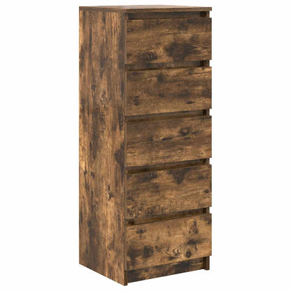 Sideboard with Drawers Smoked Oak 37.5x35x99 cm Engineered Wood