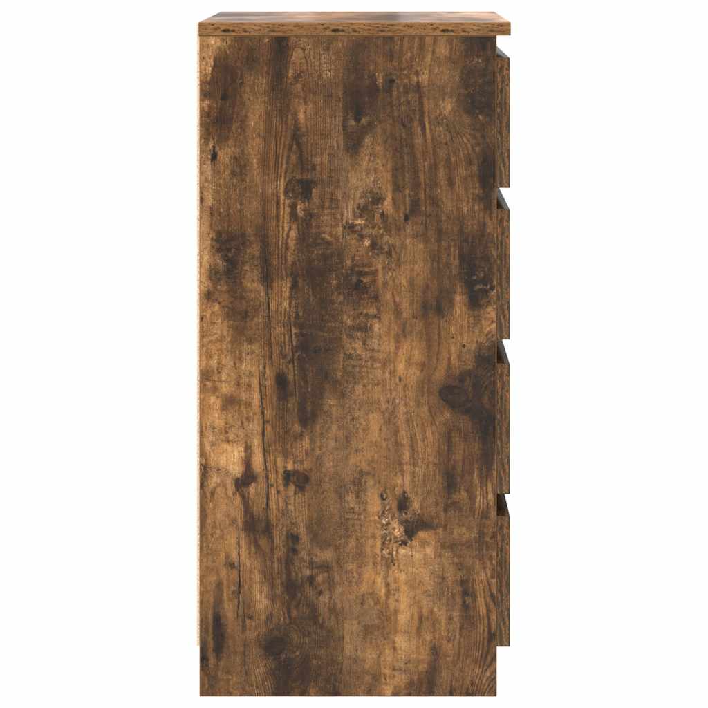 Sideboard with Drawers Smoked Oak 37.5x35x99 cm Engineered Wood