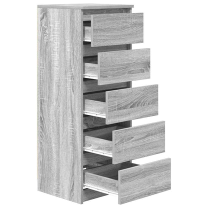 Sideboard with Drawers Grey Sonoma 37.5x35x99 cm Engineered Wood