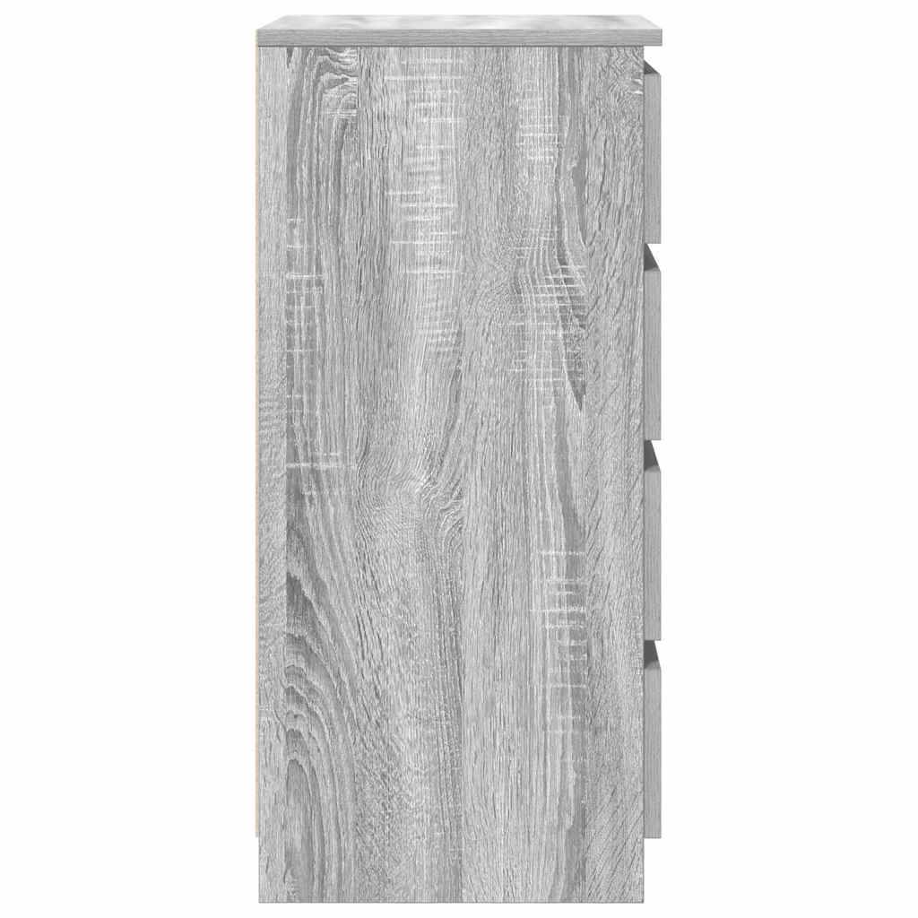 Sideboard with Drawers Grey Sonoma 37.5x35x99 cm Engineered Wood
