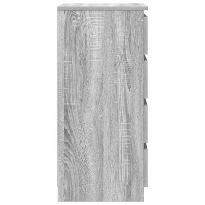 Sideboard with Drawers Grey Sonoma 37.5x35x99 cm Engineered Wood