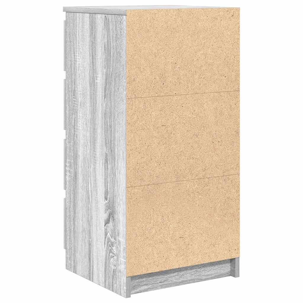 Sideboard with Drawers Grey Sonoma 37.5x35x99 cm Engineered Wood
