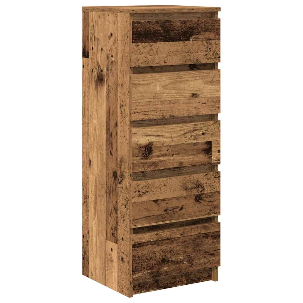 Sideboard with Drawers Old Wood 37.5x35x99 cm Engineered Wood