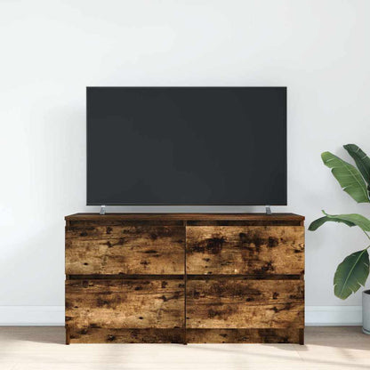 TV Cabinet Smoked Oak 100x35x54 cm Engineered Wood