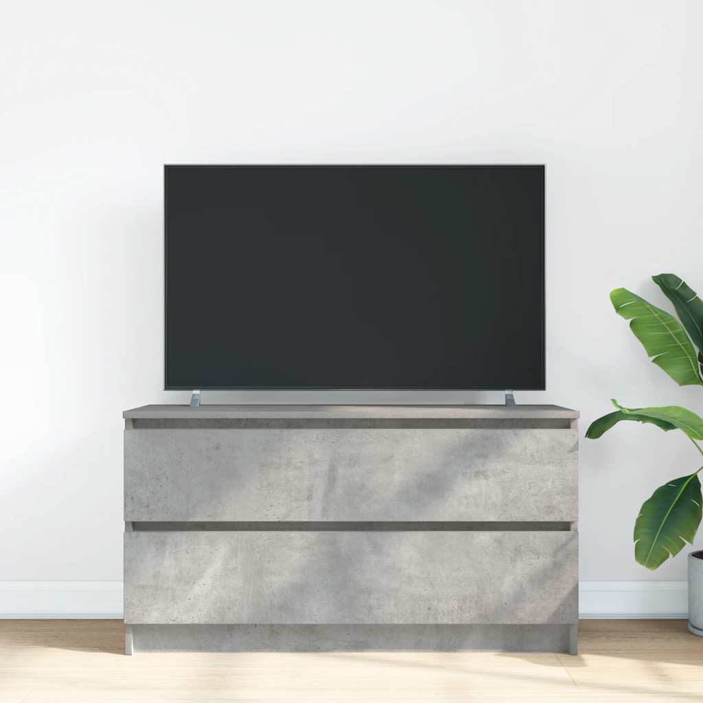 TV Cabinet Concrete Grey 100x35x54 cm Engineered Wood